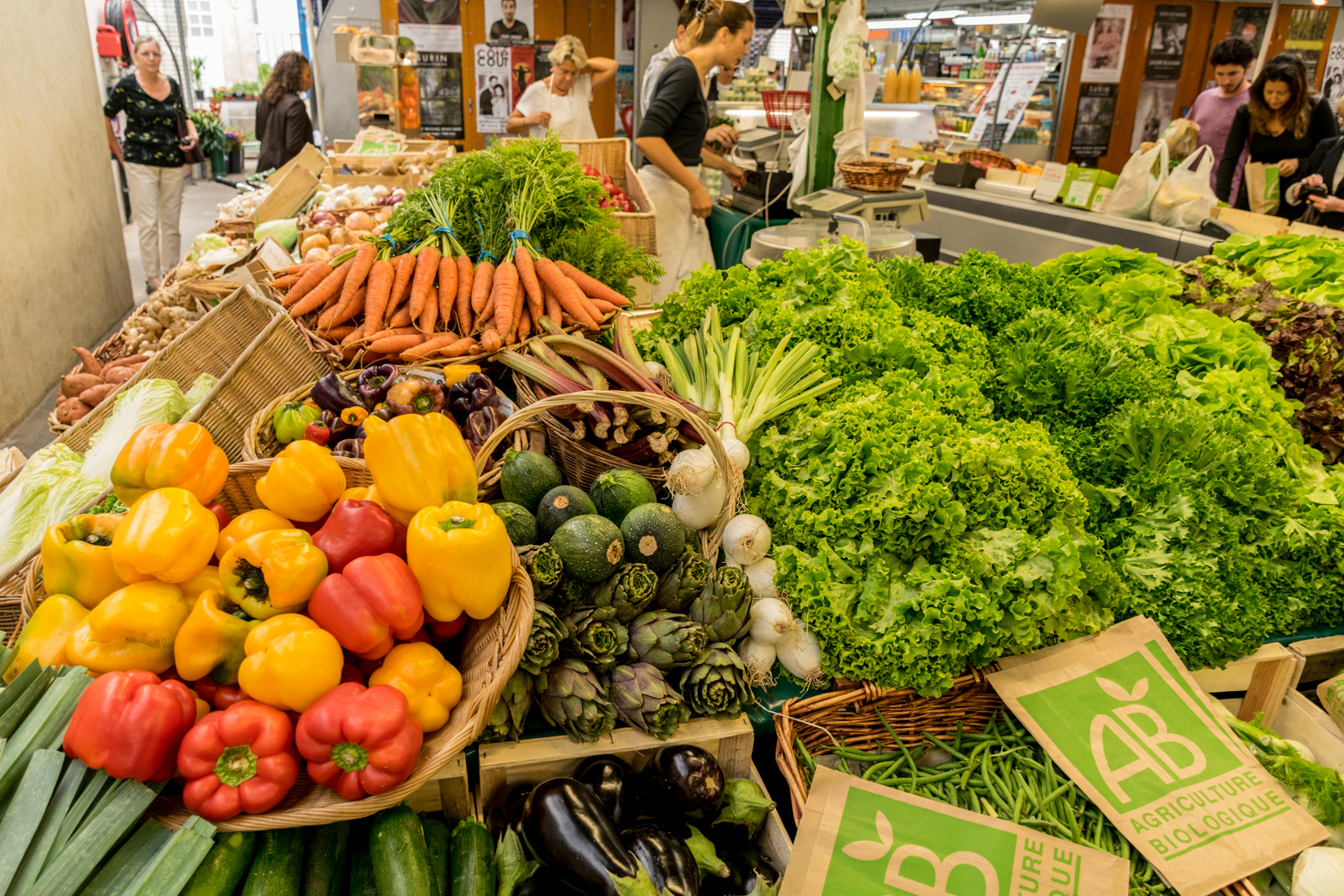 Stall selling only organically grown produce